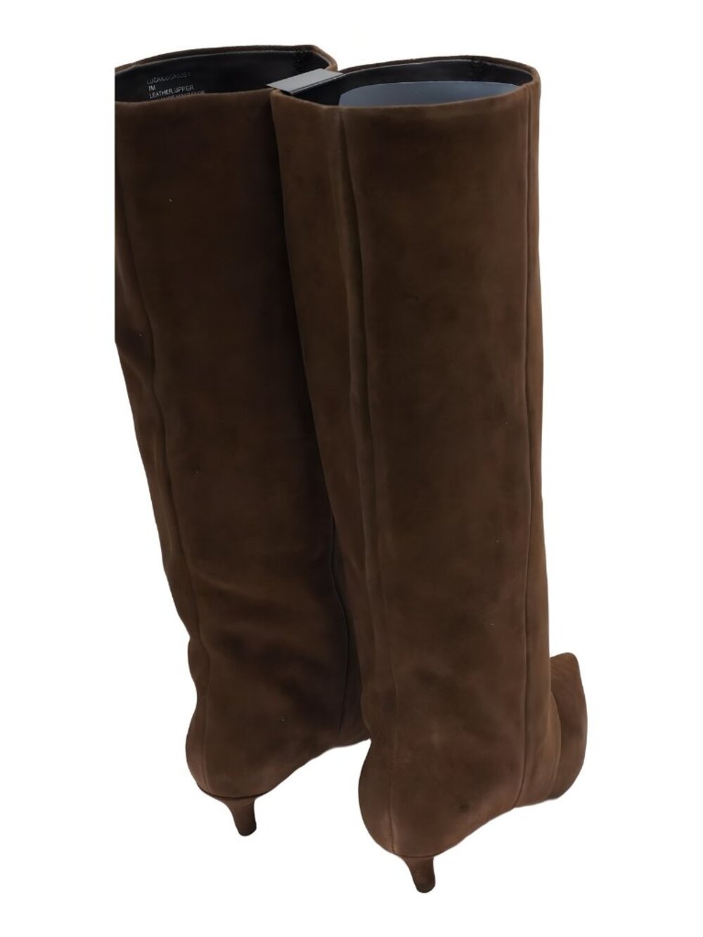 Steve Madden Luca Knee-High Chestnut Suede 2-inch Kitten Heel Boots 7M - Picture 3 of 6